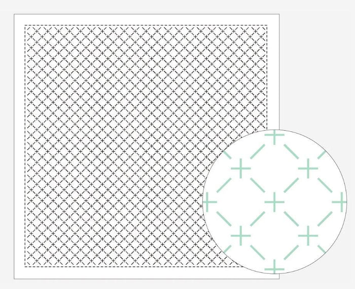 Daruma Rice Sashiko Fukin Japanese cotton sashiko sampler cloth 8430-1105 white