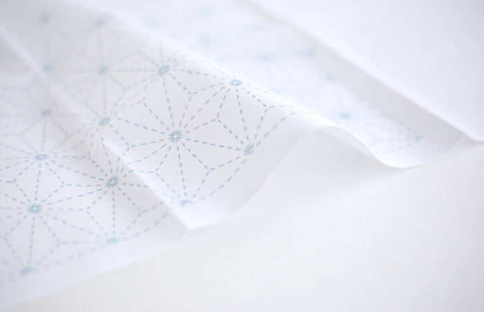 Daruma - Shippou Circles Cotton Sashiko Fukin Sampler Cloth - Blue or White