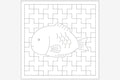 Daruma - Tai and Juji-Tsunagi Cotton Sashiko Fukin Sampler Cloth - Blue or White