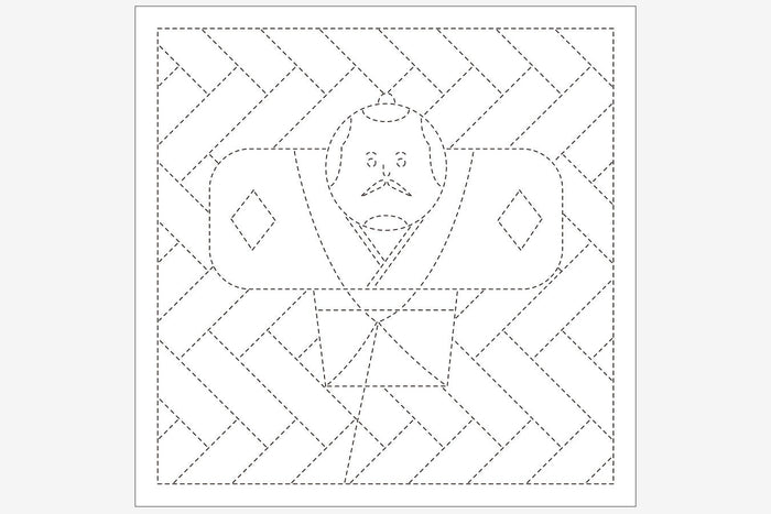 Daruma - Tako-Age Clothe Cotton Sashiko Fukin Sampler Cloth - Blue or White