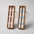 Decorative Bow Taper Candles Set – Pink or Blue Ribbon Candles Gift Set