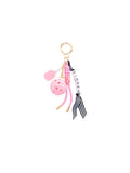 "DINKER" PICKLEBALL BAG CHARM/KEY RING, PINK