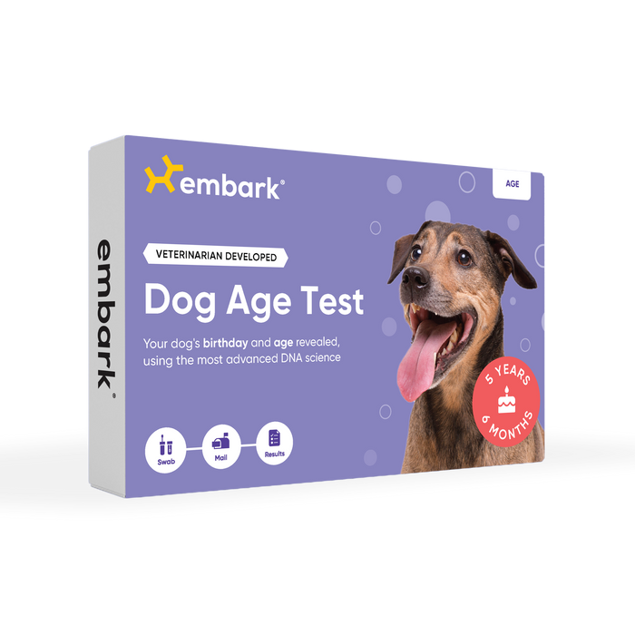 embark dog age test box
