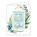 Even Though We May Be Apart greeting card — sweet long distance and thinking of you card