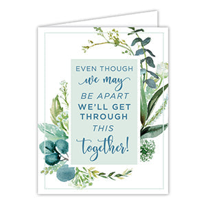 Even Though We May Be Apart greeting card — sweet long distance and thinking of you card
