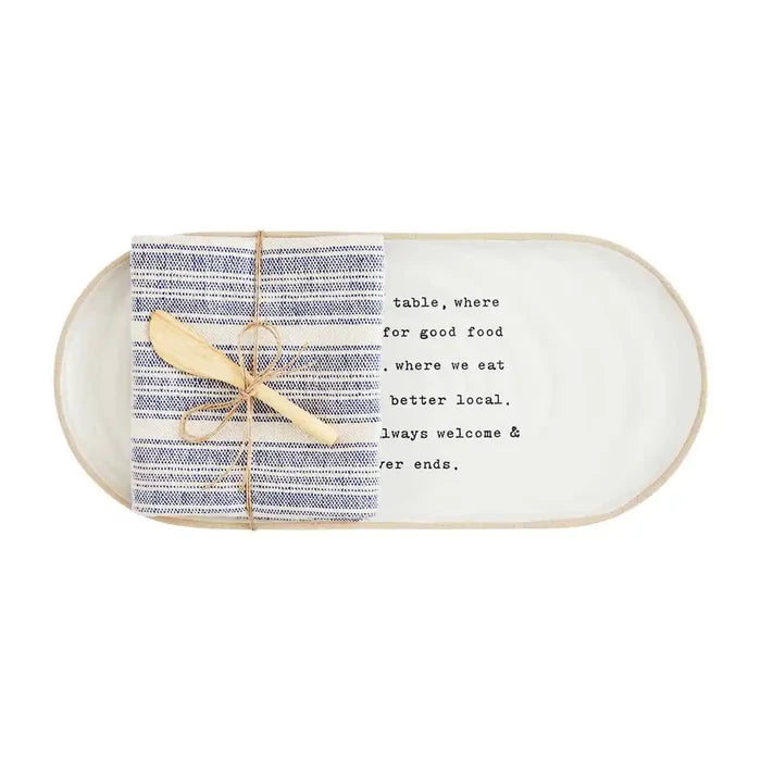 Farmstead hostess tray set — elegant entertaining and housewarming gift