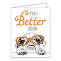 Feel Better Soon small folded greeting card — get well and thinking of you card