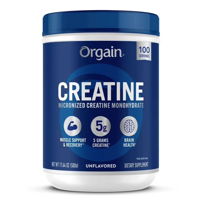 Front of Orgain Creatine Powder - Unflavored - 17.64oz