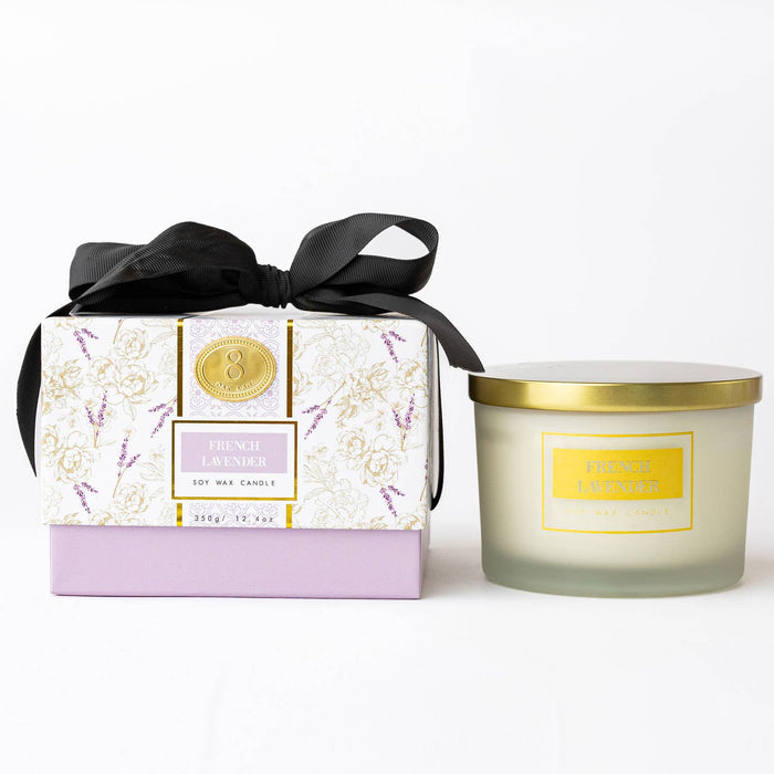 French Lavender 3-Wick Boxed Soy Wax Candle
