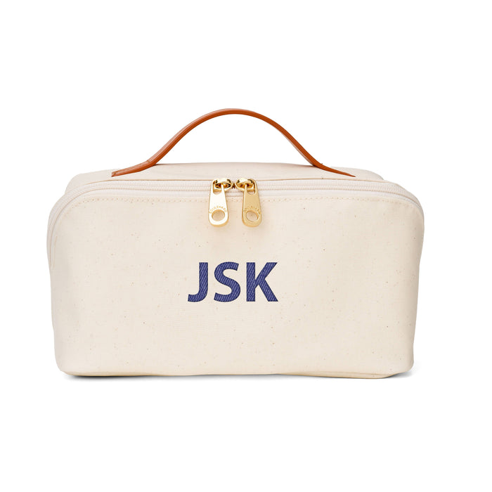 "Gabby" Canvas Make Up Bag (Personalizable)
