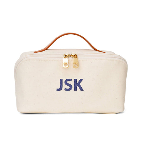"Gabby" Canvas Make Up Bag (Personalizable)