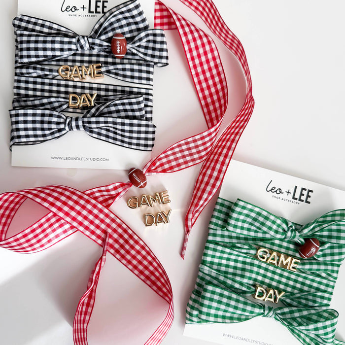 Game Day Gingham Sneaker Lace Charm Set – GAMEDAY