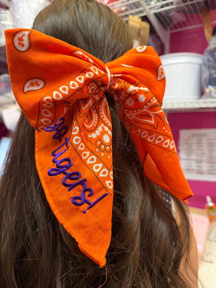Game Day Pony Tail Bow