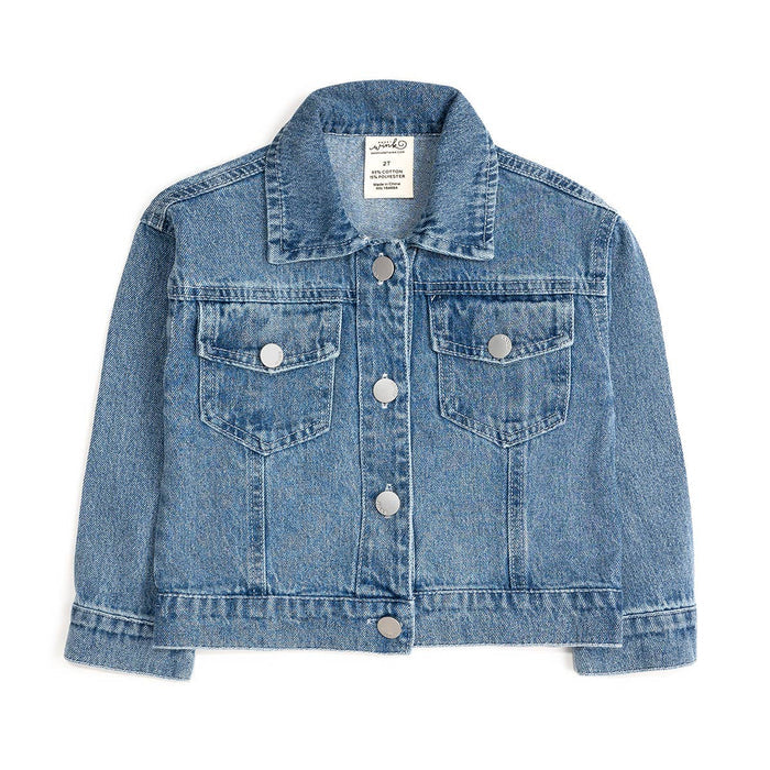 Gingham Bow Patch Denim Jacket - Western Apparel