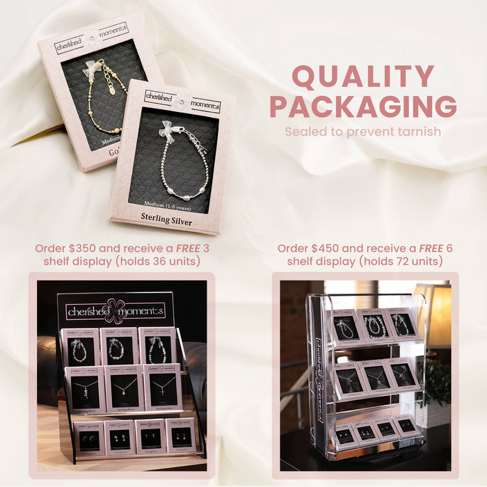 Girls 14K Gold-Plated Pink Pearl Pendant Necklace for Kids