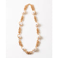 Gold Byzantine Chain Pearl Necklace
