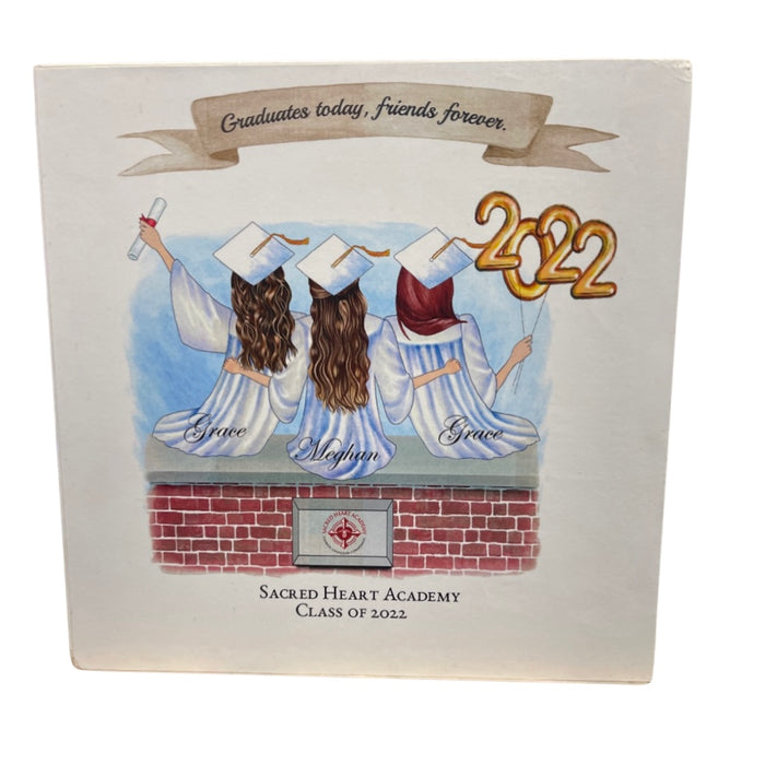 Graduation Block decorative wooden block — personalized graduation gift
