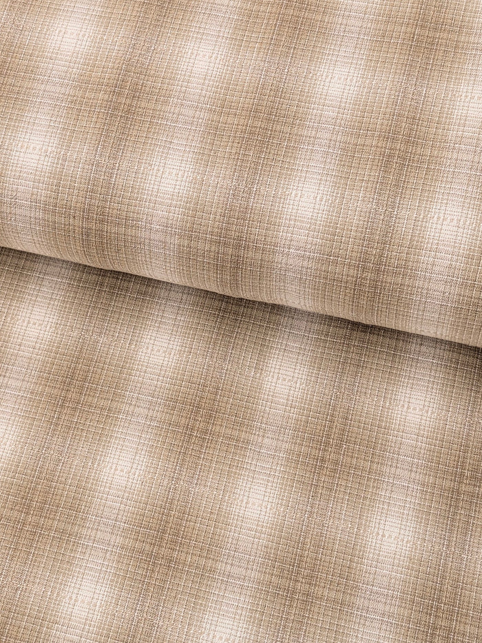 Handworks - Ombre Glen Plaid Yarn Dyed Cotton Fabric - Beige
