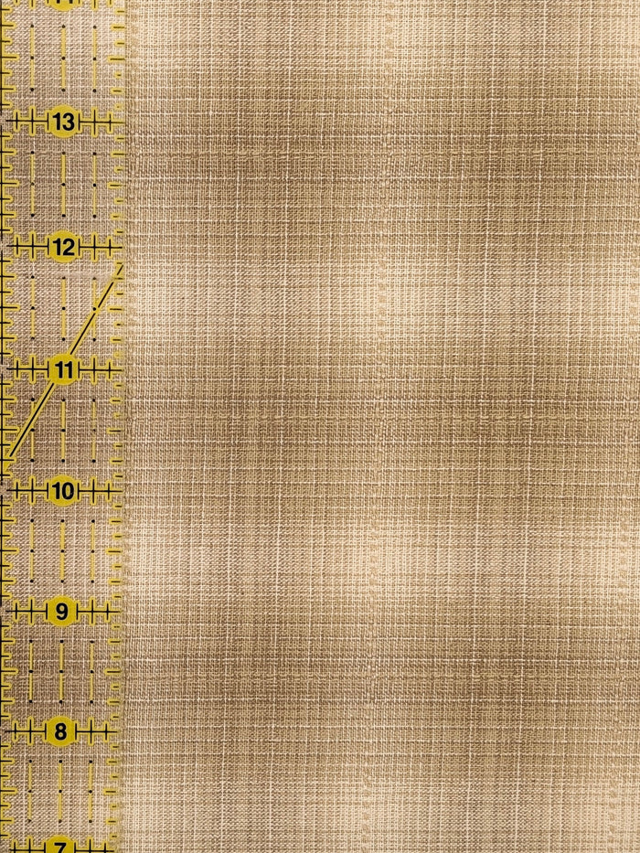 Handworks - Ombre Glen Plaid Yarn Dyed Cotton Fabric - Beige