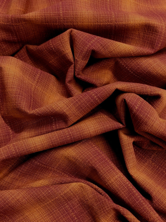Handworks - Ombre Glen Plaid Yarn Dyed Cotton Fabric - Brick