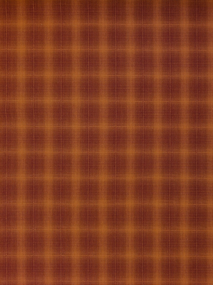 Handworks - Ombre Glen Plaid Yarn Dyed Cotton Fabric - Brick