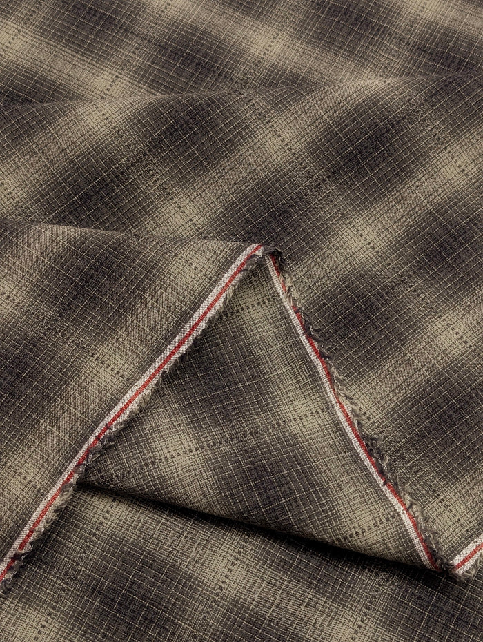 Handworks - Ombre Glen Plaid Yarn Dyed Cotton Fabric - Gray