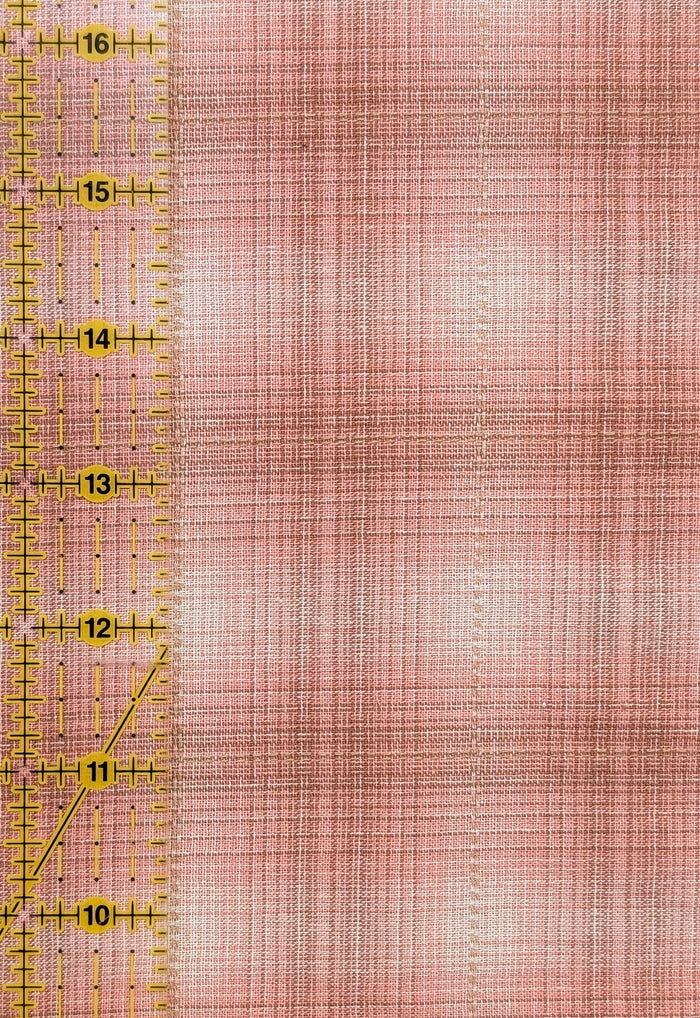 Handworks - Ombre Glen Plaid Yarn Dyed Cotton Fabric - Pink