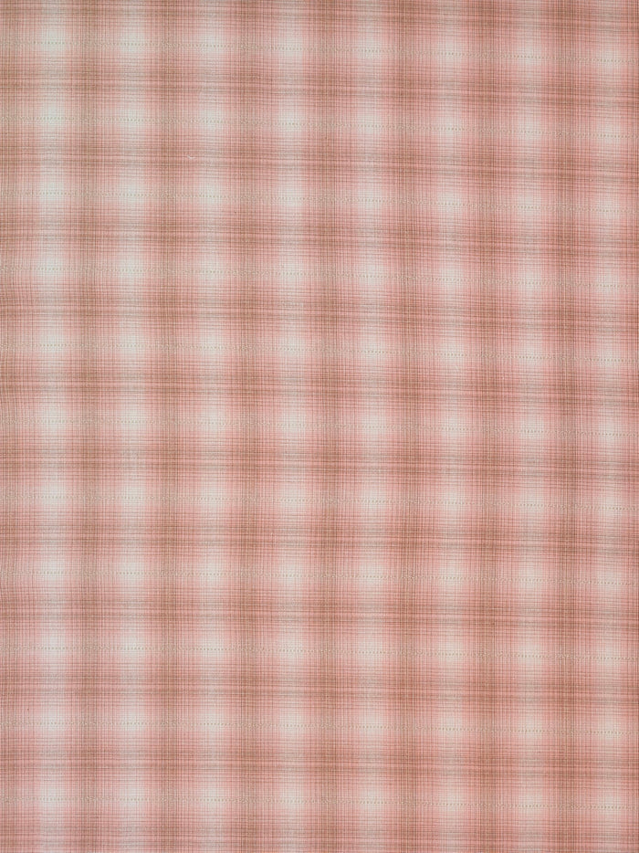 Handworks - Ombre Glen Plaid Yarn Dyed Cotton Fabric - Pink