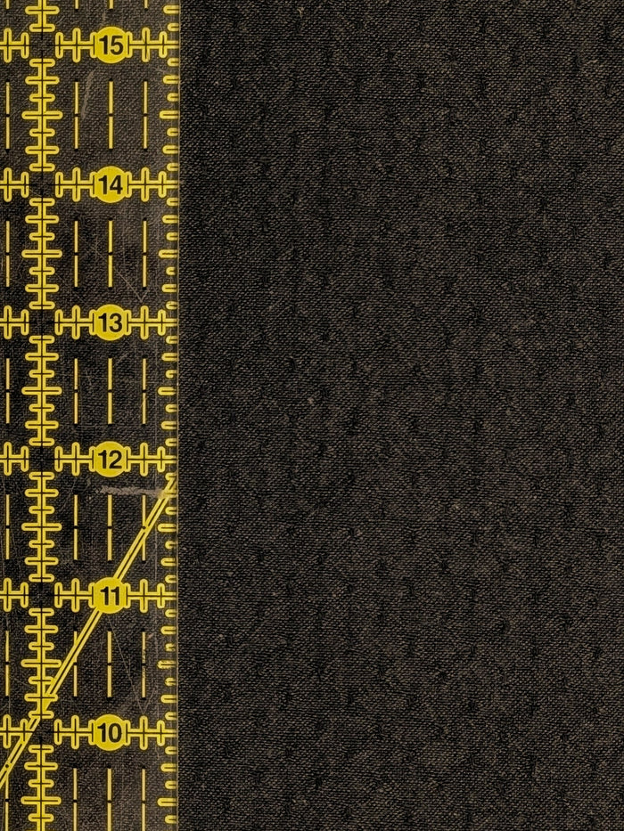 Handworks - Raised Weave Yarn Dyed Cotton Fabric - Charcoal Brown