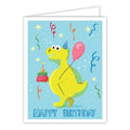 Happy Birthday Dino with Balloon Greeting Card