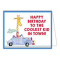 Happy Birthday to the Coolest Kid in Town greeting card — fun kids birthday card