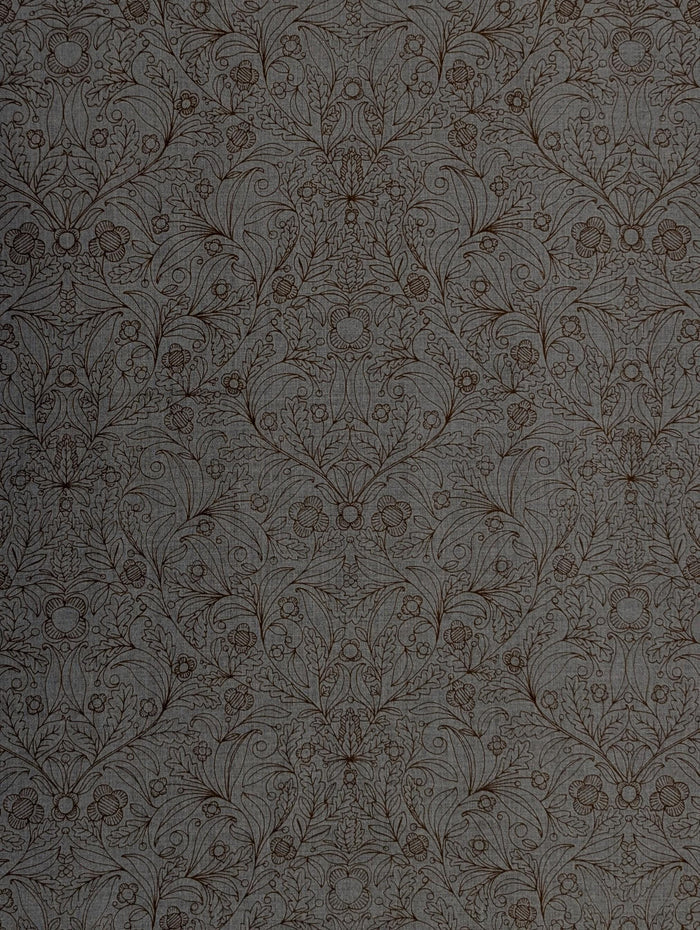Hokkoh - Botanical Filigree Cotton Lawn - Blue and Black