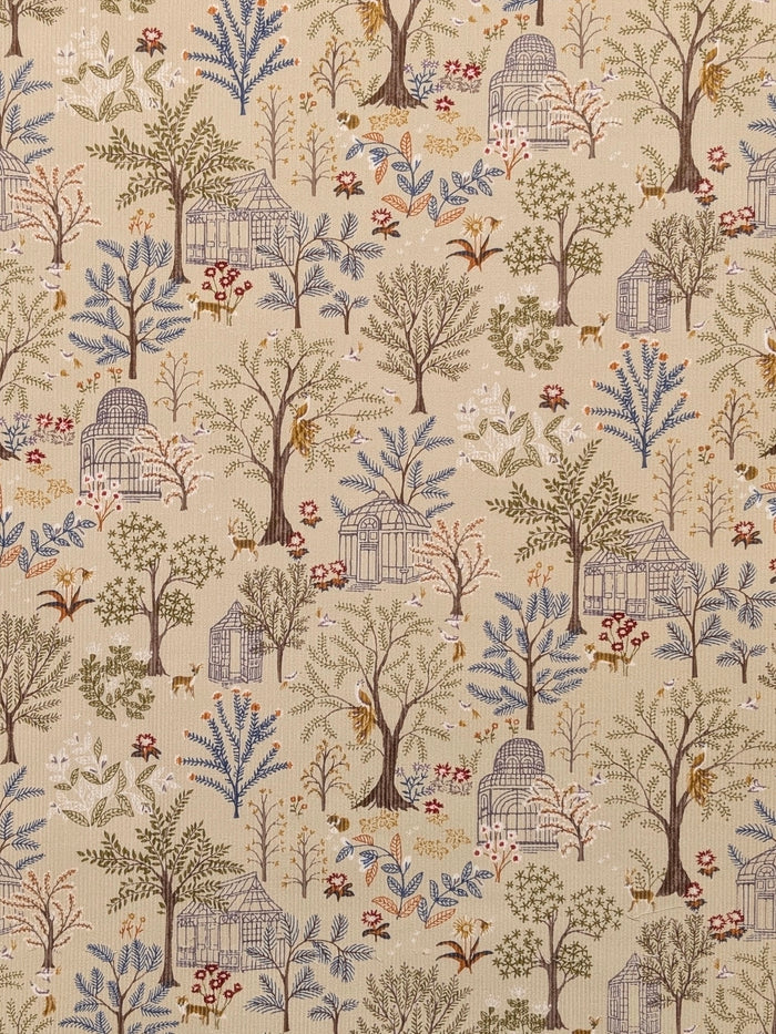 Hokkoh - Botanical Garden Cotton Needlecord Corduroy Fabric - Ivory