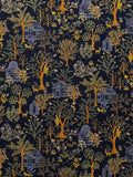 Hokkoh - Botanical Garden Cotton Needlecord Corduroy Fabric - Navy
