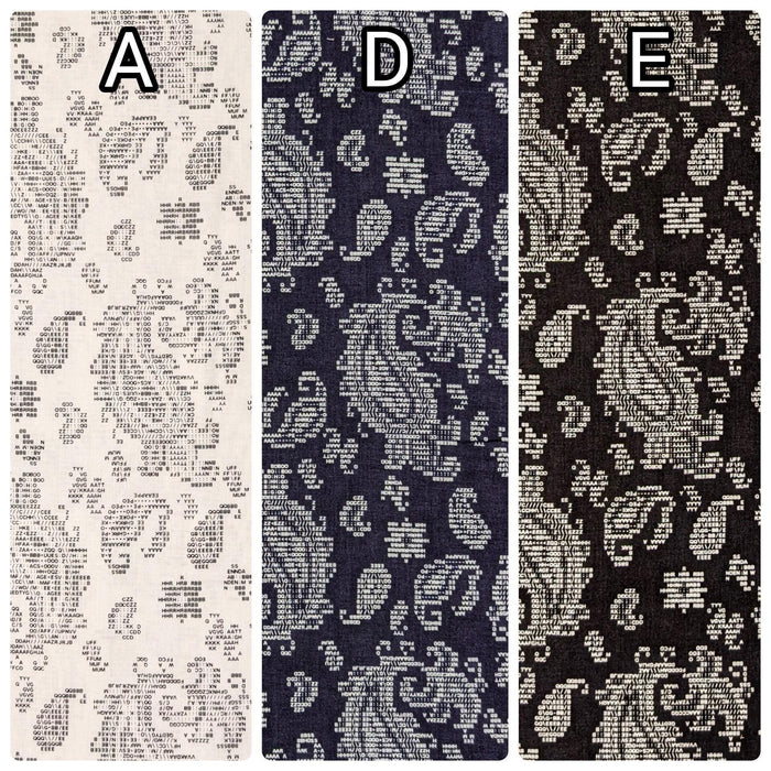 Hokkoh - Coded Paisley Cotton Lawn - Navy