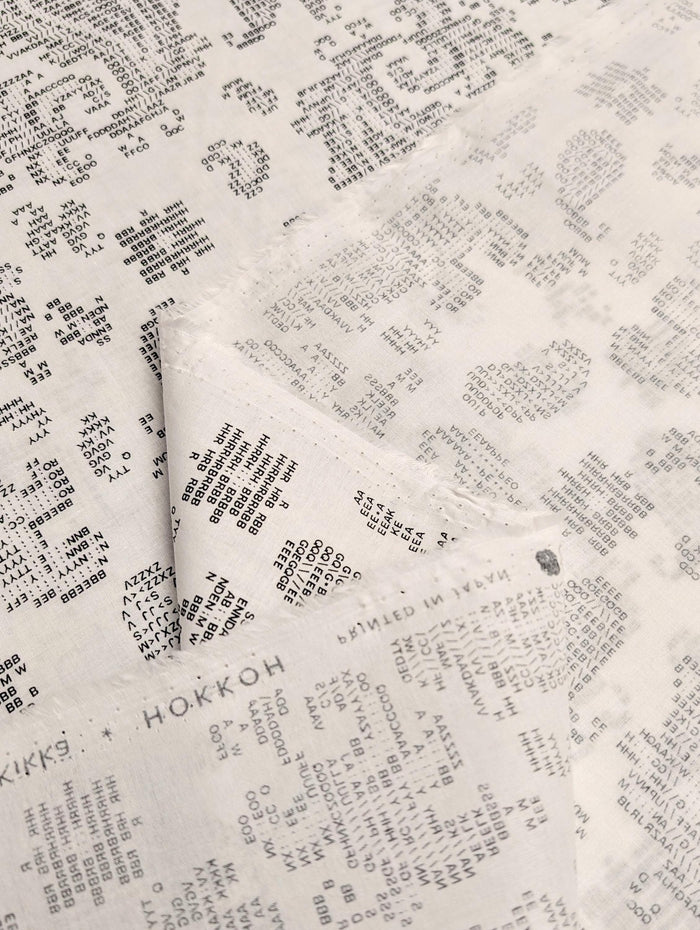 Hokkoh - Coded Paisley Cotton Lawn - White