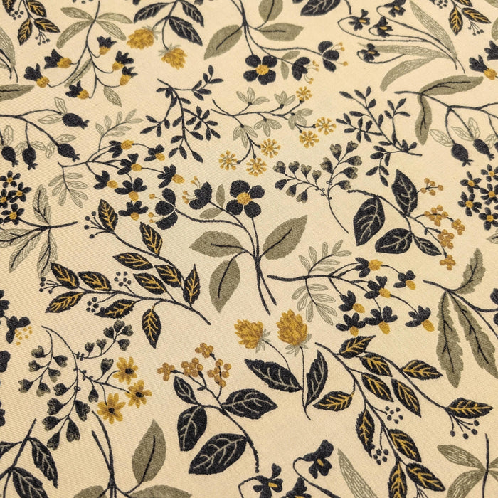 Hokkoh - Enchanted Wildflowers Brushed Cotton Fabric - Beige