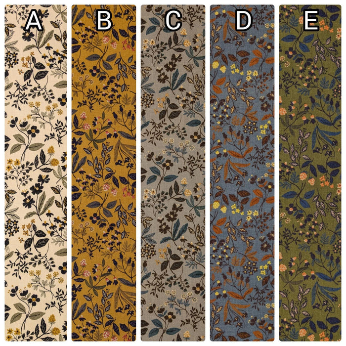 Hokkoh - Enchanted Wildflowers Brushed Cotton Fabric - Gray
