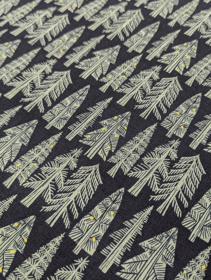 Hokkoh - Holiday Forest Cotton Lawn - Dark Blue