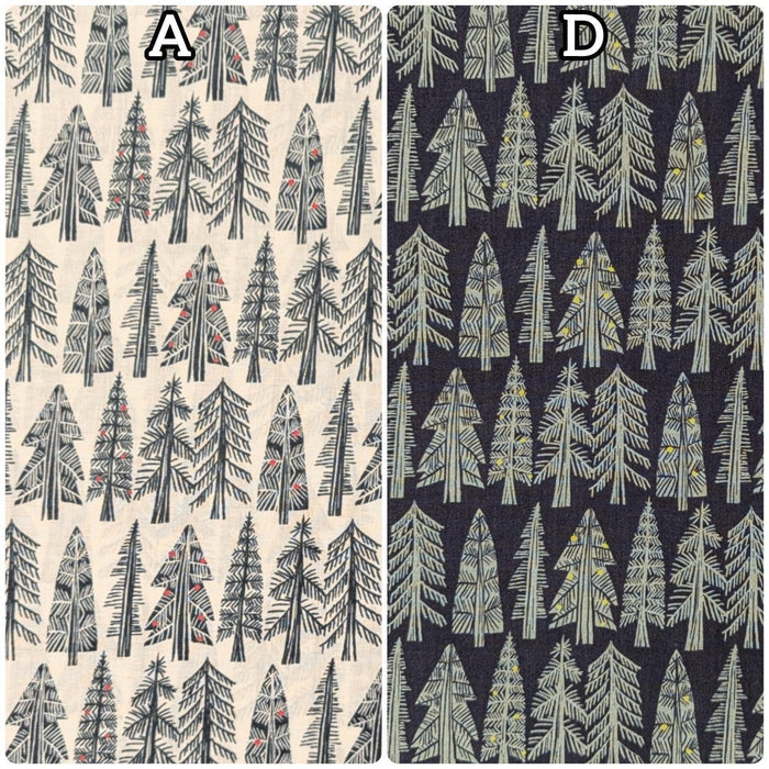 Hokkoh - Holiday Forest Cotton Lawn - Dark Blue