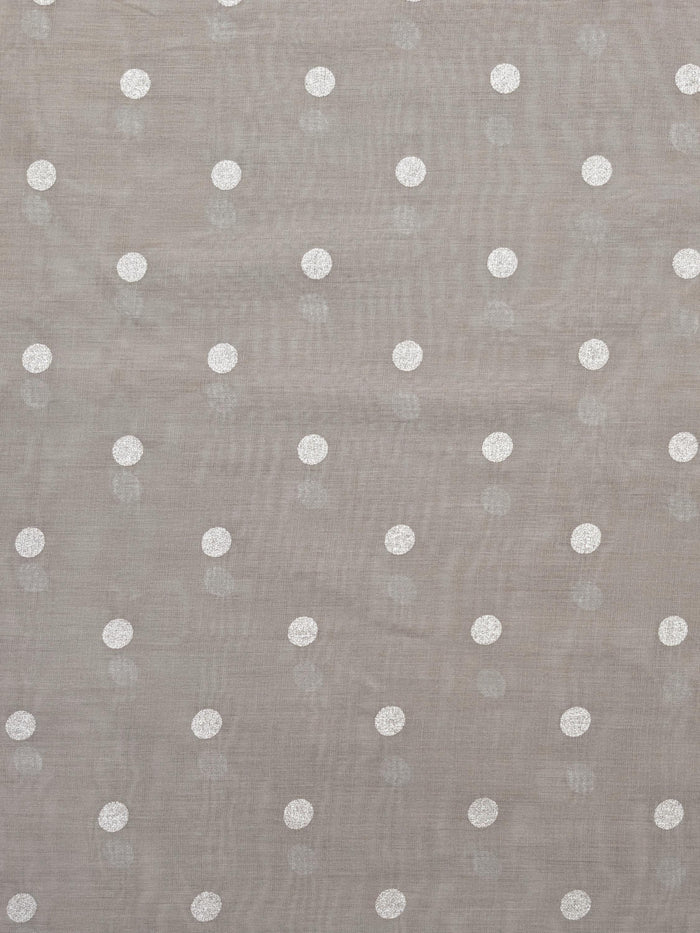 New Hokkoh - Sheer Polka Dotted Japanese Cotton Voile Fabric - Gray 7026-510-1-C