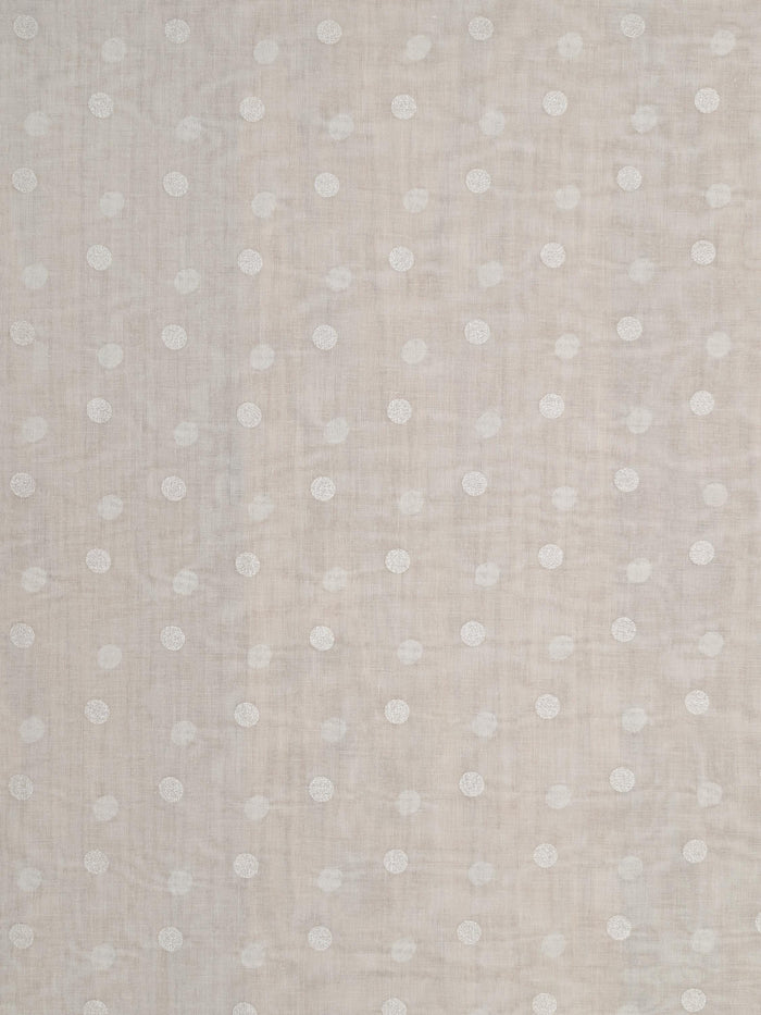 New Hokkoh - Sheer Polka Dotted Japanese Cotton Voile Fabric - White 7026-510-1-A