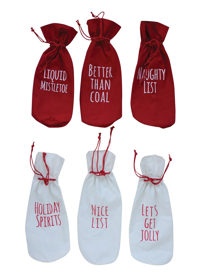 Holiday wine bag — alternate design view