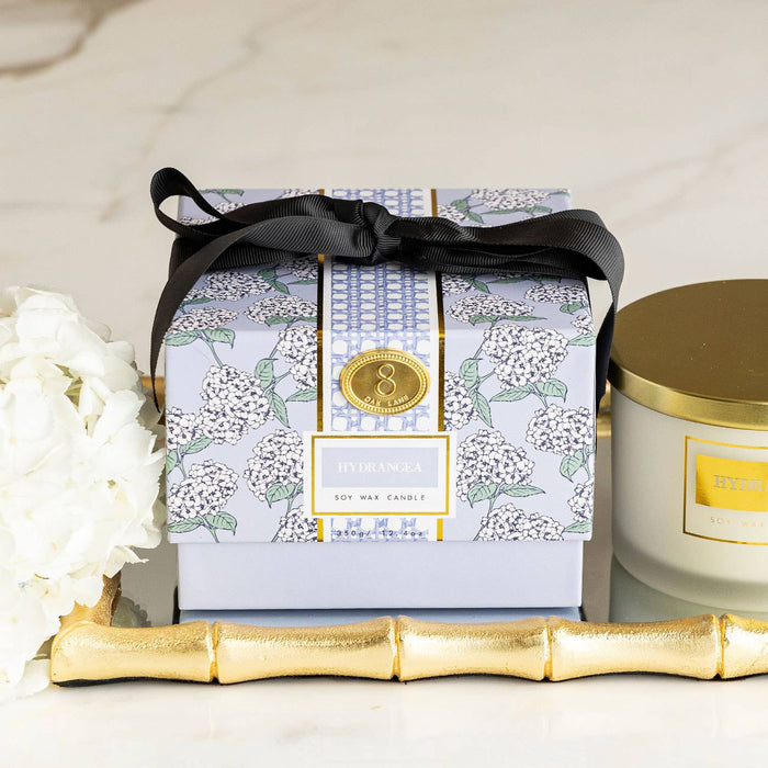 Hydrangea 3-Wick Boxed Soy Wax Candle