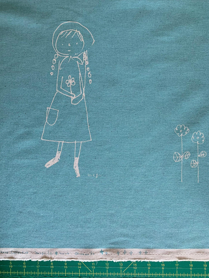 Kei - Megumi Sakakibara Collection Cotton Linen Panel - Green