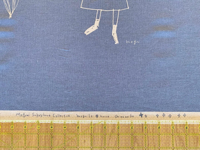 Kei - Megumi Sakakibara Collection Cotton Linen Panel - Lavender Gray