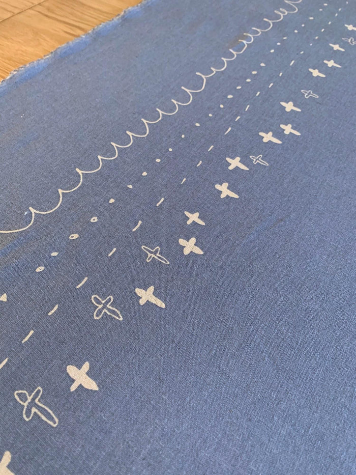 Kei - Megumi Sakakibara Collection Cotton Linen Panel - Lavender Gray