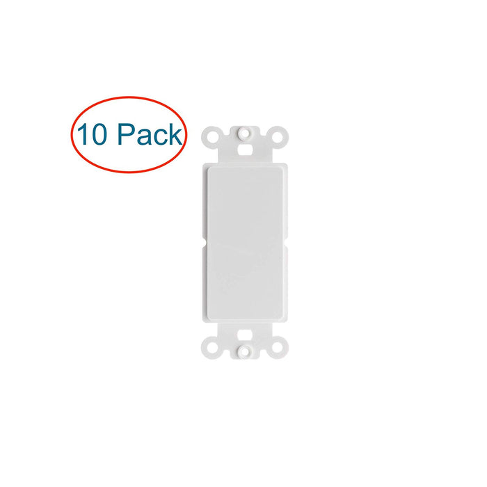 Kenuco Decora Wall Plate Keystone Insert (10 Pack, Blank)