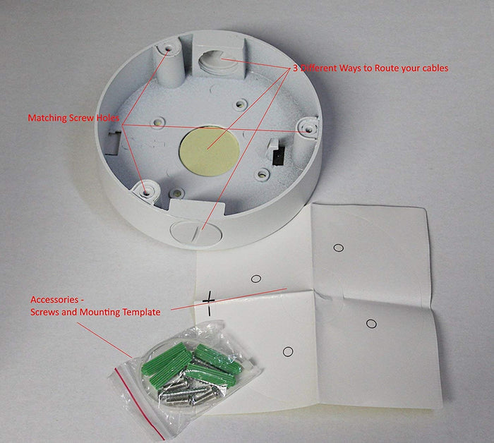 Kenuco Junction Box/Mounting Base Hikvision Turret Camera DS-2CD23x2