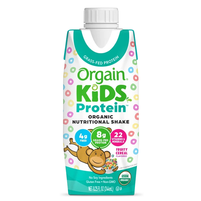 Front of Kids Protein Organic Nutrition Shake - Fruity Cereal Flavor